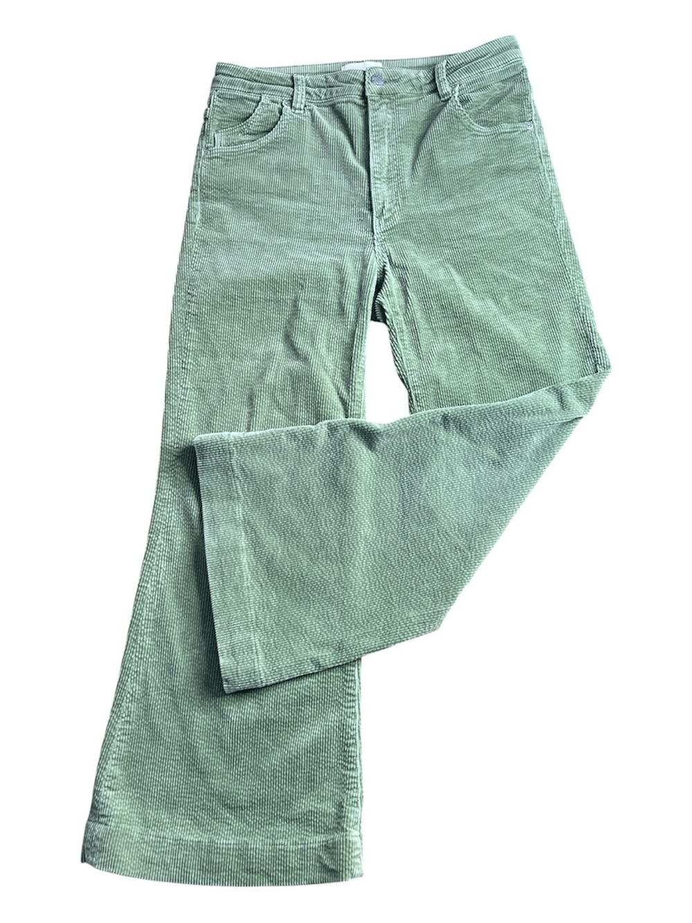 Rolla’s Eastcoast Flare Jeans Corduroy High Rise Casual 70’s Moss Green Color